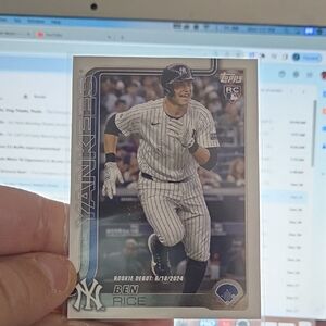 Topps Yankees Rookie Card with Blue and White Accents